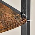 Miniatyrbillede 6 af 9: Rootz Hjørneskab - Reol - Hylde - Metal - Forarbejdet træ - Brun - Sort - 30 x 30 x 150 cm