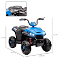 Pikkukuva 3 / 11: Rootz Electric Children's Quad - Kids Ride -on - Lelu ATV - Turvallinen 5 km/h nopeus - 85 cm x 55,5 cm x 62 cm