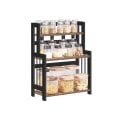 Miniatyrbillede 7 af 7: Rootz Spice Rack - Krydderihylde Organizer - 3 niveauer Krydderiste - Krydderihylde - Vintage Brun/Sort - 41 x 18 x 53 cm