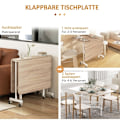 Miniatyrbillede 5 af 10: Rootz foldebord på hjul - Alsidigt bærbart bord - Spisebord - Pladsbesparende design - Holdbar konstruktion - Nem mobilitet - 120L x 80W x 73H cm