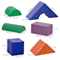 Miniatyrbillede 3 af 7: Rootz Store legetøjsklodser til børn - Byggeklodser - 11-delt sæt - til børn 1-3 år - Skum - Farverigt - Flerfarvet - 25cm x 25cm x 50cm