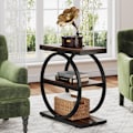 Miniatyrbillede 5 af 7: Rootz Endebord - Sidebord - Natbord - Pladsbesparende opbevaring - 30 cm Dybde x 60 cm Bredde x 65 cm Højde E1 MDF Træ & Metal