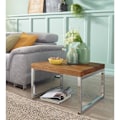 Miniatyrbillede 6 af 7: Rootz Sidebord - Massivt træ - - Sofabord - Sofabord - 60 x 60 cm - Brun - Sølv