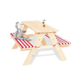 Miniatyrbild 1 av 6: Rootz Seat Cushions 'Nicki Für 4' - Stripe Design - 2 -Part Set - 100% bomull - Bekväm - 89 cm x 19 cm x 1,5 cm