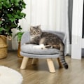 Miniatyrbillede 6 af 6: Rootz kæledyrsseng til hunde og katte - Blød og vaskbar pude - Beskyttelseskant - Grå - 40,5 x 40,5 x 33 cm