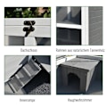 Pikkukuva 7 / 11: Rootz Rabbit Hutch kaksikerroksinen - harmaa - kuusipuu, lasi, vatsa - 36,02 cm x 20,98 cm x 28,74 cm