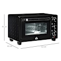 Miniatyrbillede 3 af 5: Rootz miniovn - 1 trådramme og 1 bageplade - 3 madlavningstilstande - ovn med justerbar temperatur - metal med grill rustfrit stål - sort/sølv - 46 x