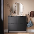 Miniatyrbillede 2 af 8: Rootz Skostativ - Opbevaringsorganisering - Skoskab - MDF og metalmateriale - 100cm x 90cm x 19cm