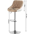 Miniatyrbillede 3 af 10: Rootz Barstol - Bordskammel - Justerbar barstol - Komfortabel siddeplads - Nem højdejustering - Robust stel - 38cm x 35cm x 84-106cm Justerbar højde