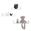 Miniatyrbillede 3 af 8: Rootz væghylder - U-formet display - Hængende reol - Dekorativ opbevaring - Vægtavlesæt - Flydende afsatser - Hvid - 26x9,7x6cm, 34x9,7x7,5cm, 42x9,7x