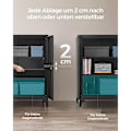 Miniatyrbillede 5 af 9: Rootz stålmetalskab - Opbevaringsorganisator - Sort - Justerbare hylder - Heavy Duty - 40cm x 80cm x 90cm