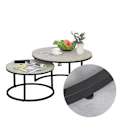 Miniatyrbillede 6 af 8: Rootz 2 Sofaborde - Sideborde - Industrielt design - Sengebord - MDF-Metal - Grå-Sort - 78,5 Cm X 78,5 Cm X 46,5 Cm
