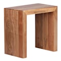 Miniatyrbillede 1 af 5: Rootz sidebord massivt træ akacie 60 x 35 cm stuebord design mørkebrunt sofabord i landlig stil