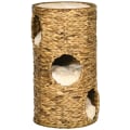 Miniatyrbild 1 av 6: Rootz Cat Cave - 3 Tier 3 Entré - Boho Design med kudde - Ljusbrun + Krämvit - 40cm x 40cm x 73cm