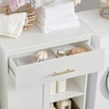 Miniatyrbillede 6 af 9: Rootz Vasketøjskurv Vaskeskabsskab- Badeværelsesskab -Opbevaringsskab med skuffe og opbevaringsrum