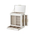 Miniatyrbillede 1 af 9: Rootz smykkeskrin - Opbevaringsetui - Fløjlsforet - Elegant design - MDF og glaskonstruktion - 15,5 cm x 26,1 cm x 32 cm