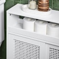 Miniatyrbillede 8 af 9: Rootz Opbevaringsskab til badeværelse - Smalt skab - Slank pladsbesparende - Justerbar hylde - 20x70x65cm - MDF - Opbevaring af toiletpapir