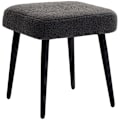 Miniatyrbillede 10 af 10: Rootz skammel - Fodstøtte - Osmannisk - Cashmere-look stof - Accent Stol - 42cm x 42cm x 47cm - Mørkegrå - Stålben - 10cm Pude