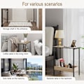Miniatyrbillede 5 af 9: Rootz Sidebord - Kaffestativ - Dagligstue Accent - Opbevaringsskrivebord - Udstillingsplatform - Loungemøbler - Lys Eg + Sort - 50x55x25 cm