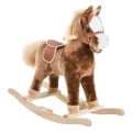 Miniatyrbillede 1 af 10: Rootz gyngehest - Baby gyngedyr - Børneplys - Brun - L74 x B33 x H62 cm