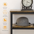 Miniatyrbillede 6 af 10: Rootz konsolbord - Sofabord - Entrébord - Industrielt design - Metal og spånplader - 120 cm x 23 cm x 75 cm