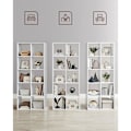 Miniatyrbillede 4 af 8: Rootz Reol - Reol med 10 rum - Bogreol - Åben reol - Display reol - Hjemmekontor reol - Spånplade - Hvid - 30 x 65,5 x 161,5 cm (D x B x H)