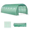 Miniatyrbild 3 av 5: Rootz Greenhouse Replacement Cover - ENDAST Vinter - Trädgårdsväxt - PE Cover för tunnel - Walk-in växthus med roll-up fönsterdörr - Utomhus - Grön -