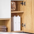 Miniatyrbillede 6 af 8: Rootz vægmonteret badeværelsesvaskenhed - Vanity Cabinet - Rumbesparende sparer - Fugtbestandig - 80x54x46cm