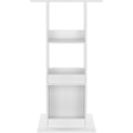 Miniatyrbillede 7 af 9: Rootz barbord med opbevaringshylder - højkvalitets træ multifunktionelt højt firkantet bord - vandafvisende og ridsefast - 60 cm x 60 cm x 112 cm