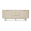 Miniatyrbild 1 av 11: Rootz skänk - Förvaringsskåp - Buffébord - Massiv ek och MDF - Elegant design - Gott om förvaring - Tyst funktionalitet - 45cm x 180cm x 75cm