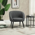 Miniatyrbillede 2 af 6: Rootz Lounge Chair - Cocktailstol - Stuestol - Kontorstol - Polstret stol til stuen - Soveværelse - Børneværelse - Spisestue - Moderne Med Linnedlook