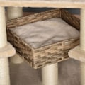 Miniatyrbillede 7 af 9: Rootz kradsestolpe - beige, brun - konstrueret træ, plys, sisal - 21,65 cm x 21,65 cm x 68,5 cm