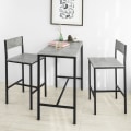 Miniatyrbillede 2 af 6: Rootz 2-delt barstolssæt - Bordskammel - Barstole - Komfortabelt ryglæn - Fodstøtter - Ideel til barer og caféer - Metalramme - 38cm x 95cm x 40cm