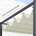 Miniatyrbild 5 av 10: Rootz ersättnings tak för trädgårdspaviljong - Pergolatak - UV skyddande täckning - enkel montering - 286 cm x 245 cm