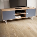 Pikkukuva 2 / 6: Rootz Lowboard 150 cm TV-kaappi - Viihdeyksikkö - Mediakonsoli - Moderni muotoilu - Tilava säilytystila - Kestävä rakenne - 150 cm x 40 cm x 55 cm