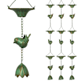 Miniatyrbillede 10 af 10: Rootz 3er Set Rain Chain - Drain Chain - Rainflow Chain - Korrosionsbestandig - 123 cm X Ø12CM til let havedekoration