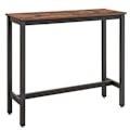 Miniatyrbild 7 av 7: Rootz Skrivbord - Barbord - Robust metallstomme - Industriell design - vintage brun - svart (120 x 40 x 100 cm)