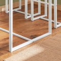 Miniatyrbillede 7 af 9: Rootz 5-delt barbordssæt - Spisestuesæt - Køkkenensemble - Robust metalstel - Alsidig brug - Indendørs og udendørs - Bord: 100 cm x 96 cm x 60 cm, ska