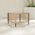 Pikkukuva 3 / 10: Rootz Poly Rattan -puutarhapöytä - Säänkestävä sivupöytä - Neljännespöytä - Kestävä muotoilu - 65 cm x 65cm x 43cm