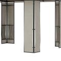 Miniatyrbillede 5 af 7: Rootz Havepavillon - Lysthus med solsejl - Lavet af polykarbonatpaneler - UV-beskyttelse - Vandafvisende - Robust - Brun + Lysegrå - 3,65 x 3 x 2,75 m