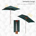 Miniatyrbillede 4 af 10: Rootz Foldbar Haveparaply - Strandparasol - Justerbar parasol - Robust grantræ - UV-resistent polyester - 200 x 150 x 235 cm