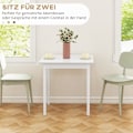 Miniatyrbillede 4 af 10: Rootz Køkkenbord - Spisebord - Firkantet bord - Moderne Design - Massivt fyrretræ - 75cm x 75cm x 76cm - Hvid
