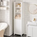 Miniatyrbillede 2 af 9: Rootz Højt badeværelsesskab med udfoldelig vaskepose - Linnedskab - Badeværelseshylde - Nem montering - Anti-tip-enhed - Rummelig opbevaring - 45 cm x
