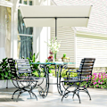 Miniatyrbillede 8 af 10: ROOTZ PARASOL - ROTATERING SUNSHADE - Justerbar haveskærm - UV -beskyttelse UPF 50+ - 150x205 cm hvid og sort