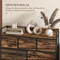 Miniatyrbillede 5 af 10: Rootz stofskuffekiste - Skænk - Organiseringsmøbler - Melaminbelagt top - Stabil stålramme - 98cm x 29cm x 85cm