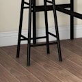 Miniatyrbillede 5 af 7: Rootz barbord med 2 stole - Industrielt design - Sæt med 2 barstole med bord - 3 stykker - Brun + Sort - 105L x 40W x 90H cm