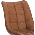 Miniatyrbillede 7 af 8: Rootz Sæt med 4 spisestuestole - Køkkenstole - Kontorsæder - Kunstlæder - Ergonomisk design - Holdbar og behagelig - Skridsikker - 46 x 40,5 cm Sædest