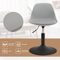 Miniatyrbillede 7 af 8: Rootz Barstol - Drejelig skammel - Justerbar højde - Blødt PU-materiale - Stabil stålramme - 41cm x 61-73cm x 39cm