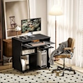 Miniatyrbild 2 av 10: Rootz Rollable Computer Table - Desk With Storage - Mobil Workstation - gott om lagringsutrymme - 80 x 48 x 75 cm, svart