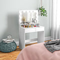 Pikkukuva 4 / 7: Rootz-kylpypöytä - Meikkipöytä - Meikkipöytä - Runsaasti säilytystilaa ja valaistus - 80W x 40D x 135K cm